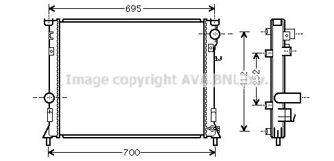 AVA QUALITY COOLING Радиатор, охлаждение двигателя CR2097